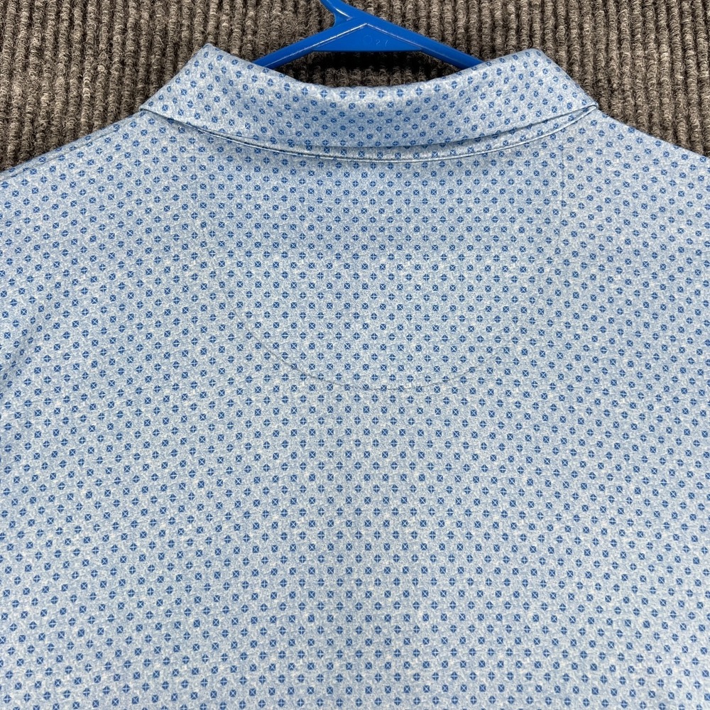 Callaway Polo Shirt Mens 2XL XXL Blue Geometric Performance Short Sleeve Golf - Picture 13 of 13